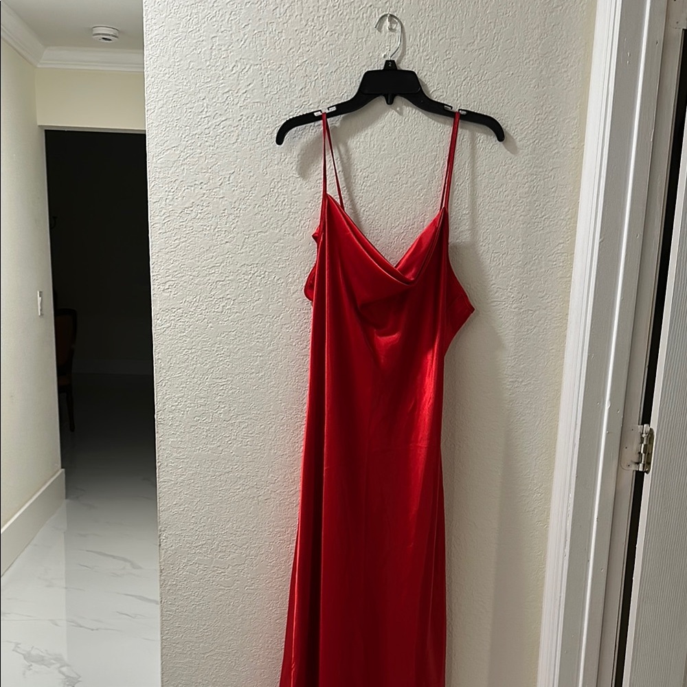 Elegant Red Slip Dress